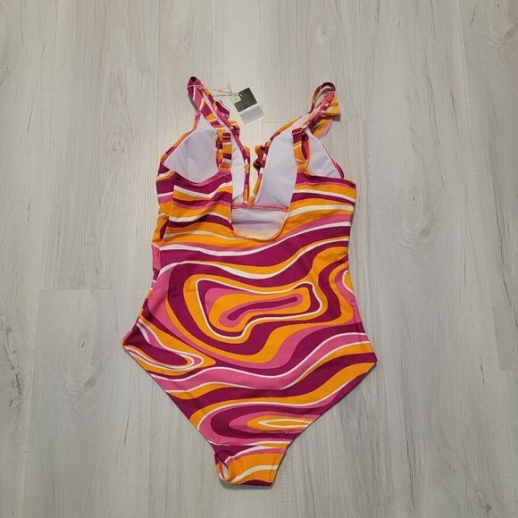 Serra Ladies Premium Swimsuit Swirl Print - Picture 9 of 12
